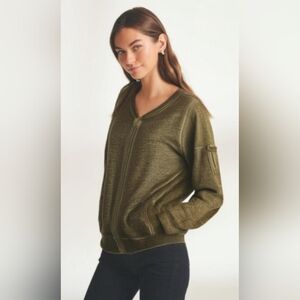 Maurices Olive Green Full Zip-Up Sweatshirt